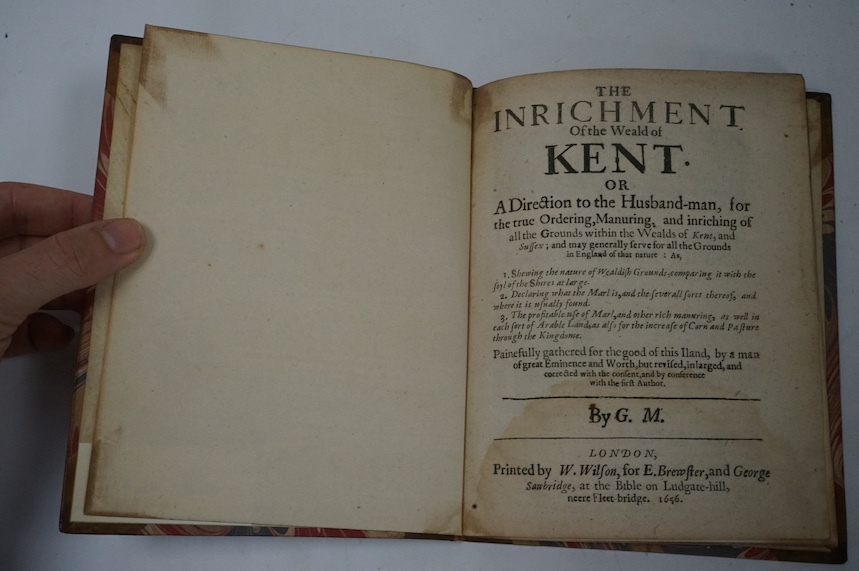 [Markham, Gervase] - The Inrichment of the Weald of Kent. Or a direction ot the husband-man, for the true ordering, manuring, and inriching of all the grounds within the Wealds of Kent, and Sussex ... by G.M. headpiece d